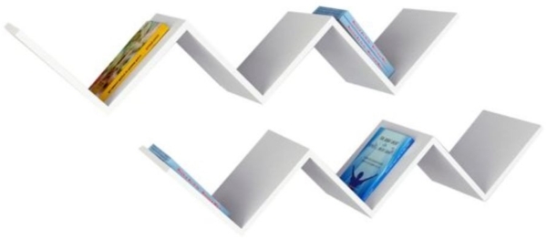 Wandregal Zigzag Weiß