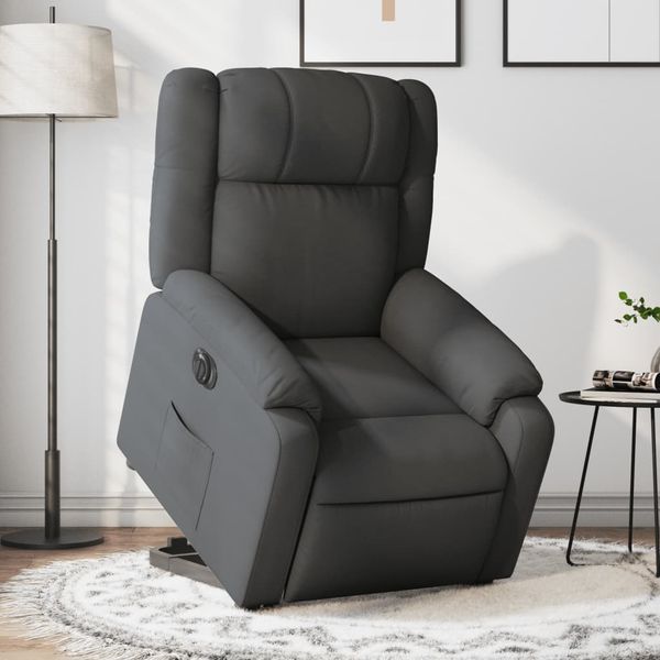 vidaXL Relaxsessel mit Aufstehhilfe Elektrisch Dunkelgrau Stoff 3205227