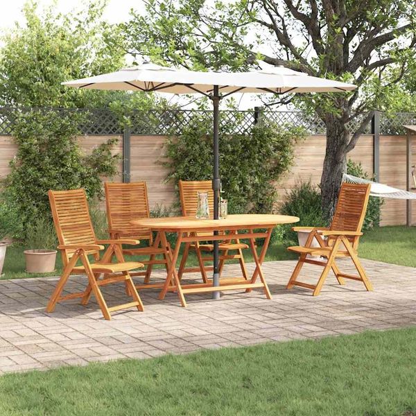 vidaXL Garten Essgruppe 5 pcs Braun Massivholz Akazie 3375728