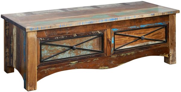 Garderobenbank Altholz 120x45x40 mehrfarbig lackiert NATURE OF SPIRIT #110