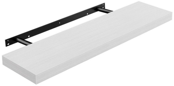 Vasagle Wandregal, Schweberegal, Regalbrett, 20 x 80 x 3,8 cm, Wandboard für Bilderrahmen, Deko, Regal für Wohnzimmer, Arbeitszimmer, Küche, ahornweiß