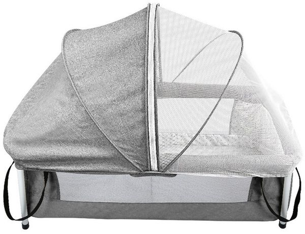 JEOBEST Baby-Reisebett 2-in-1 Reisebett, Faltbares Kinderreisebett Kinderbett mit Moskitonetz, Babybett mit weicher Komfort-Matratze inkl. Rucksack-Tragetasche