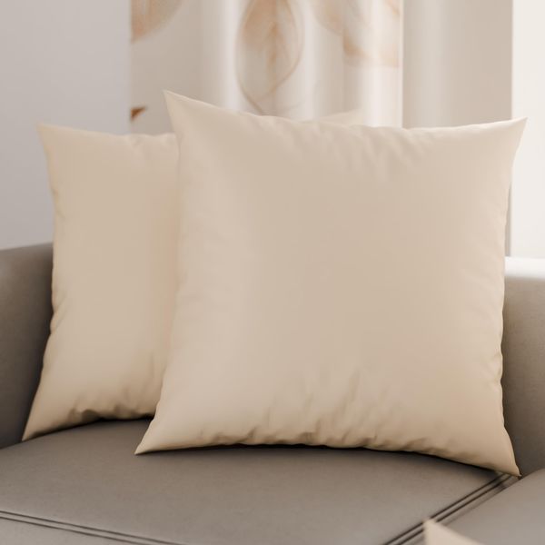 PETTI Artigiani Italiani – 2er-Set Kissenbezüge 50x50 cm aus Mikrofaser, Zierkissenbezüge für Schlafzimmer & Sofa, Uni Taubengrau, 100 % Made in Italy