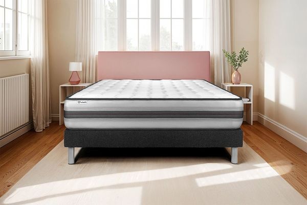 Matratzenset VITAL POWER RECOVER 150 x 200 cm Bettrahmen Kit schwarz