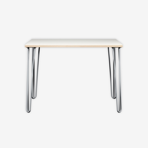 MultiDesk, 4 Stahlfüße, Dekor Plywood, Farbe Silber, Maße: H 740 x B 1000 x T 600 mm