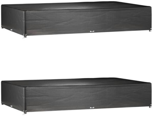 vidaXL Gartenmöbel-Abdeckungen 2 Stk. 16 Ösen 325x205x60 cm Rechteckig 3155367