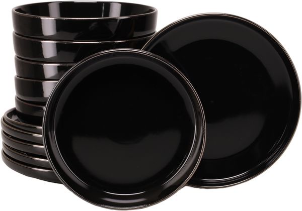 Nordic Festive Schwarz, Tafelservice 12-tlg (mo)