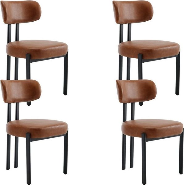 WAHSON OFFICE CHAIRS Esszimmerstuhl aus Teddystoff 2er Set Küchenstuhl mit Metallbeinen, Polsterstühle (4 St)