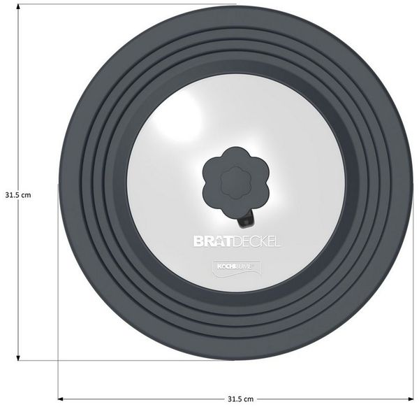 Kochblume Universaldeckel Bratdeckel L Taupe Bild 2