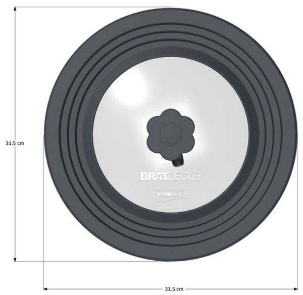 Kochblume Universaldeckel Bratdeckel L Taupe Bild 4