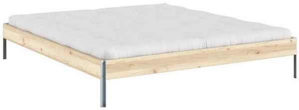 Karup Design Bettgestell CORE BED Bodenbett, Holzrahmen, Futonbett, Jugendbett, Holzbett, Massivholzbett mit Lattenrost, Kiefer massiv, Doppelbett ohne Kopfteil