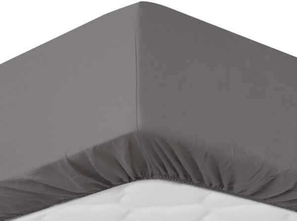 Soft Wonder-Edition Spannbettlaken 140-160x200 cm Mikrofaser dunkel grau