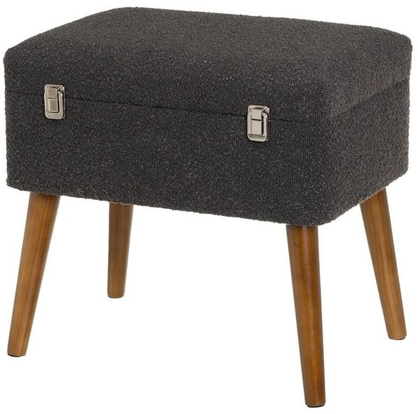 DRW Sitzsack Arcon aus Stoff und MDF in Dunkelgrau