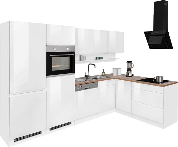 KOCHSTATION Winkelküche KS-Virginia,neu in verbesserter Ausführung, Stellbreite 290/180 cm, Soft-Close, ohne E-Geräte