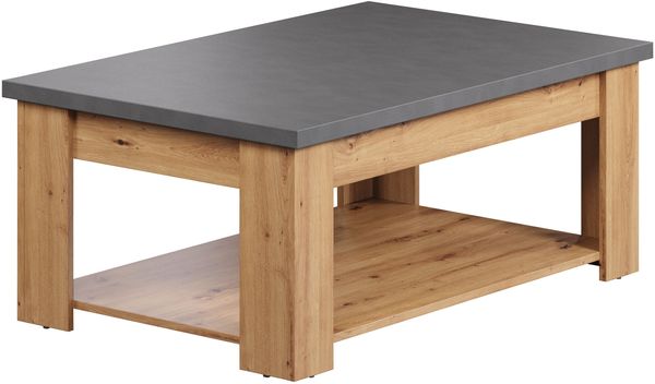 Couchtisch Franka / Follow, Grau, Schwarz, Holzfarben, 120 x 46 x 67 cm Bild 2