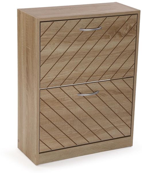 Versa Niall Schuhregal im rustikalen Stil, Maße (H x L x B) 74,5 x 57 x 24 cm, Braun