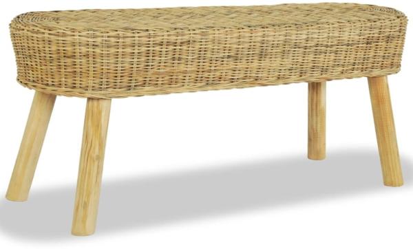 vidaXL Flurbank 110 x 35 x 45 cm Rattan Natur 244579