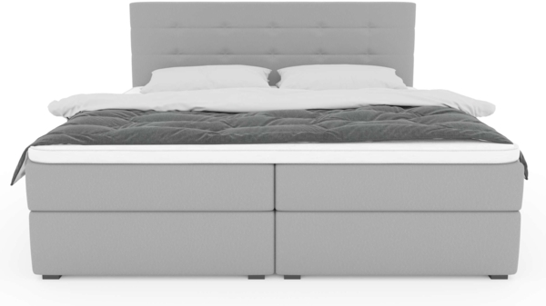 99rooms Bonvito Boxspringbett Beton Kunstleder MADRYT Taschen-Federung 160x200 cm Bild 2