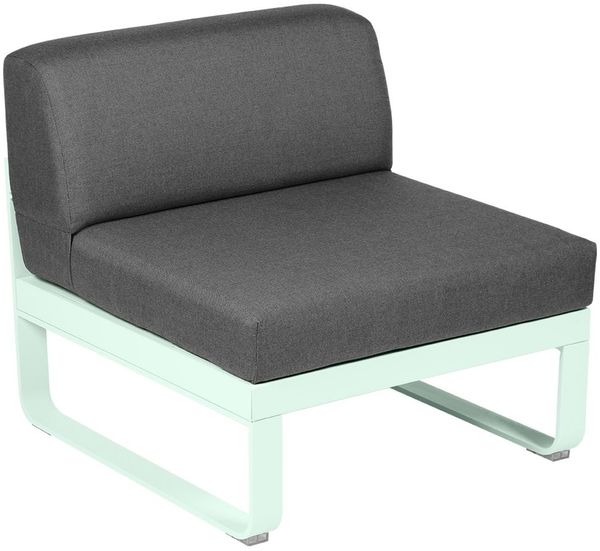 Bellevie Lounge 1-Sitzer Modul A7 Gletscherminze A3 Graphitgrau Mitte