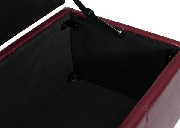 Aufbewahrungs-Truhe Sitzbank Kriens XXL, Kunstleder, 180x45x45cm MVG-zertifiziert ~ rot Bild 7