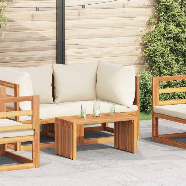 vidaXL Garten-Beistelltisch Braun 70 x 37,5 x 35,5 cm Massivholz Teak 42006354
