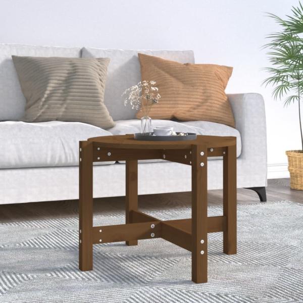 vidaXL Couchtisch Honigbraun Ø 62,5x45 cm Massivholz Kiefer 822305