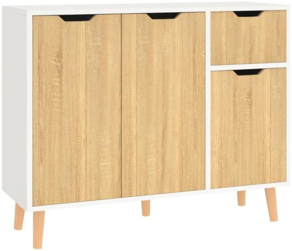 vidaXL Sideboard Weiß und Sonoma-Eiche 90x30x72 cm Holzwerkstoff 326818 Bild 8