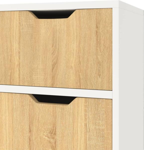 vidaXL Sideboard Weiß und Sonoma-Eiche 90x30x72 cm Holzwerkstoff 326818 Bild 7