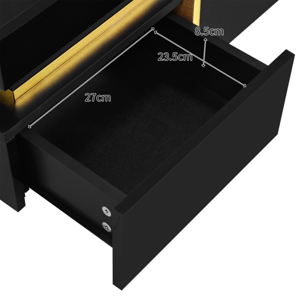 Couchtisch, Hochglanz-Wohnzimmertisch,70×35.5×70 cm,Schwarz,modernes Design Bild 9