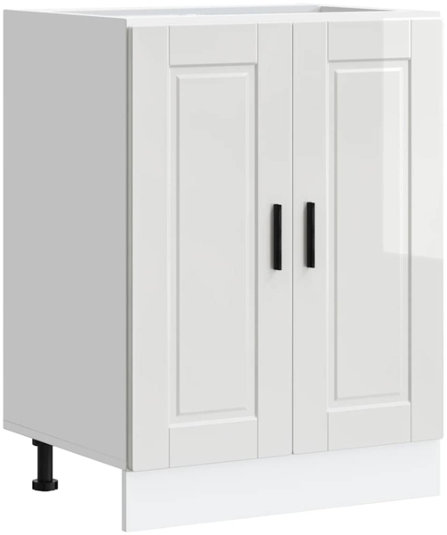 vidaXL Küchenunterschrank Porto Hochglanz-Weiß Holzwerkstoff 853919