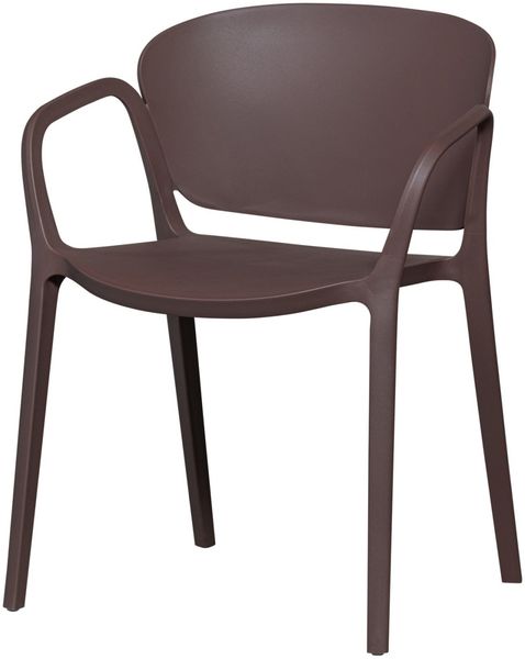 Stapelstuhl Bent aus Kunststoff, modernes Design, stapelbar, lila braun, für drinnen und draußen