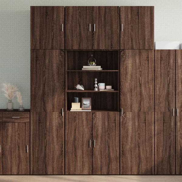 vidaXL Highboard Braun Eichen-Optik 80x42,5x249 cm Holzwerkstoff 3281363