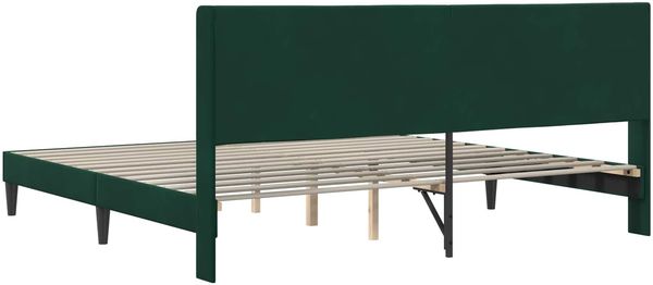 vidaXL Bettrahmen mit Kopfteil Dunkelgrün 200 x 200 cm Samt 42027529 Bild 6