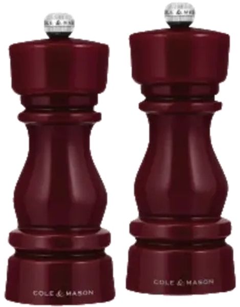 Cole & Mason H253010 Salz- und Pfeffermühlen-Set Rot Acryl Pfeffer Salz 150 mm 435 g