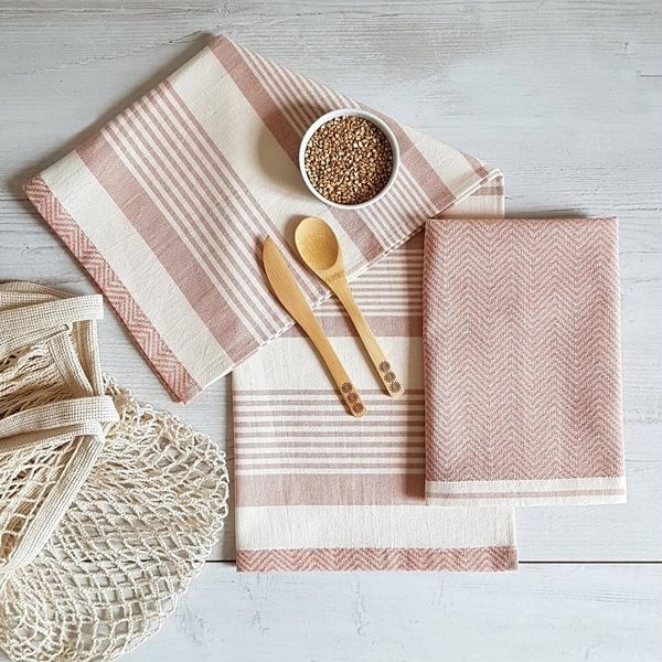 framsohn frottier Geschirrtuch Modern Living Streifen, aus 100% Baumwolle, (Set, 3-tlg), dichte Feinwebung, in Österreich hergestellt, 50x70 cm