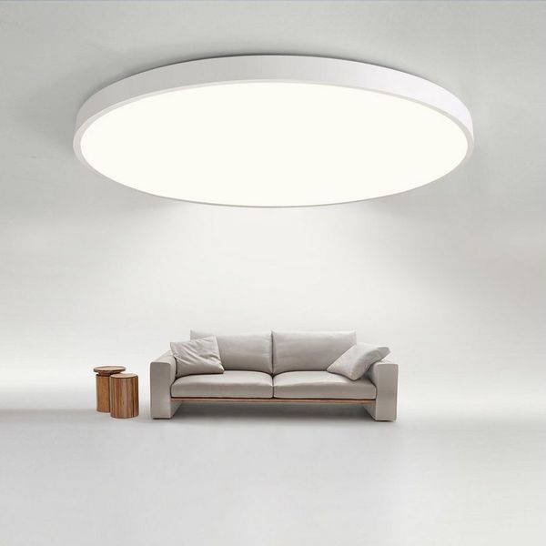 JDONG LED Deckenleuchte Flach Rund Weiß Deckenlampe 24W/36W/54W, Durchmesser 30CM/40CM/50CM, LED fest integriert, 3000K Warmweiß, für Schlafzimmer Küche Keller Balkon Büro Wohnzimmer