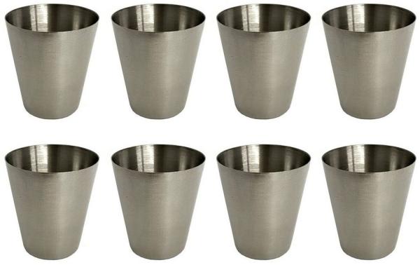 HAC24 Schnapsglas Schnapsgläser Pinnchen Shotgläser Shot Glas Stamper Schnaps-Becher, Edelstahl, 2cl oder 4cl