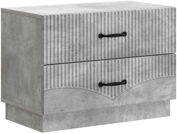 vidaXL Nachttisch Betongrau 62 x 34,5 x 44,5 cm Holzwerkstoff 895238