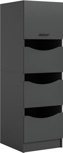 welltime Wäscheschrank FALAS, Höhe 195 cm, 4 Klappen, Wäscheorganizer (1-St, in verschiedenen Farben erhältlich) Universalschrank, Mehrzweckschrank, Badezimmer, Hauswirtschaftsschrank