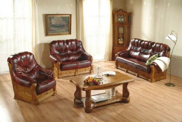 JVmoebel Sofa Klassische Möbel für das Wohnzimmer: 3-Sitzer und Sessel, Made in Europa
