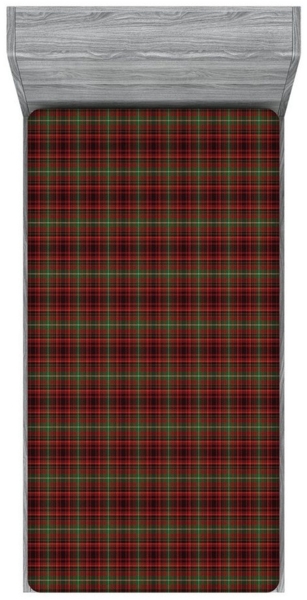 Abakuhaus Spannbettlaken Soft Dekorativer Stoff Bettwäsche Rund-um Elastischer Gummizug, Plaid Scottish Stil Illustration