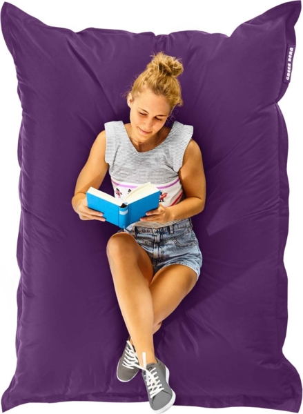 Green Bean® Outdoor Sitzsack, waschbar & wetterfest, Polyester-PVC-Stoff, Lila, 120x160 cm, 270 Liter