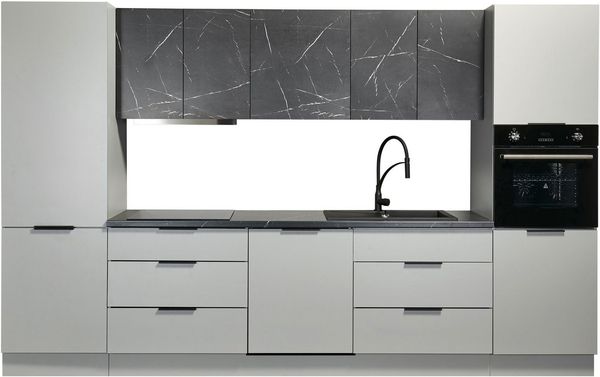 BASIC by Balculina Küchenzeile Esperanza B/H/T 340x215x60 cm, Breite 340 cm, wahlweise mit E-Geräten und Induktion