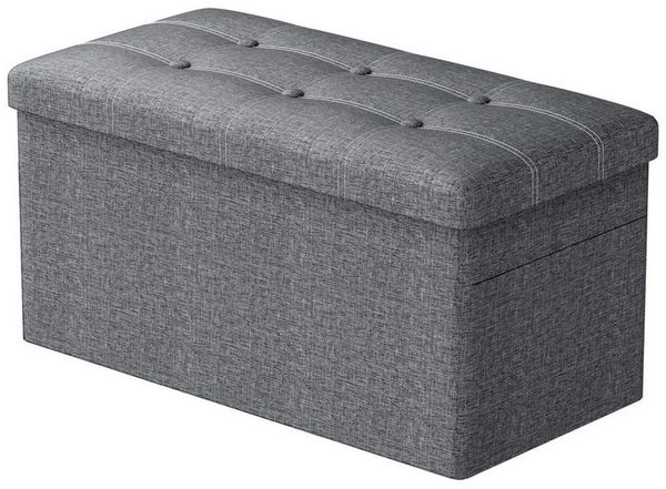 Oak&Tea Sitzbank Stauraumhocker, Sitzbank, grau, rechteckig, 2-Sitzer-Bank, 3-Sitzer-Bank, frei im Raum stellbar