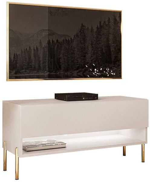 Lookway Lowboard CALANTE 90 cm RTV Schrank auf Beinen und LED-Beleuchtung