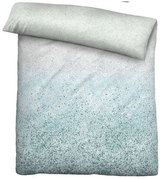 biberna Mako-Satin Bettwäsche 0614603 SPRENKEL, ciel, 1x 135x200 cm + 1x 80x80 cm