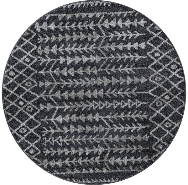 Sanat Teppich Boho 8204, rund, Höhe: 10 mm, Kurzflor, robust, Boho, Scandic, für Fussbodenheizung geeignet