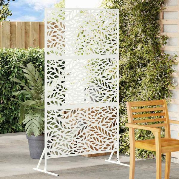 vidaXL Sichtschutz Weiß 100 x 50 x 180 cm Stahl 868557