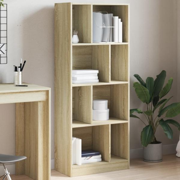 vidaXL Bücherregal Sonoma-Eiche 57x28,5x141 cm Holzwerkstoff 847998