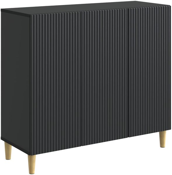 vidaXL Sideboard Schwarz 89 x 34,5 x 80 cm Holzwerkstoff 894646